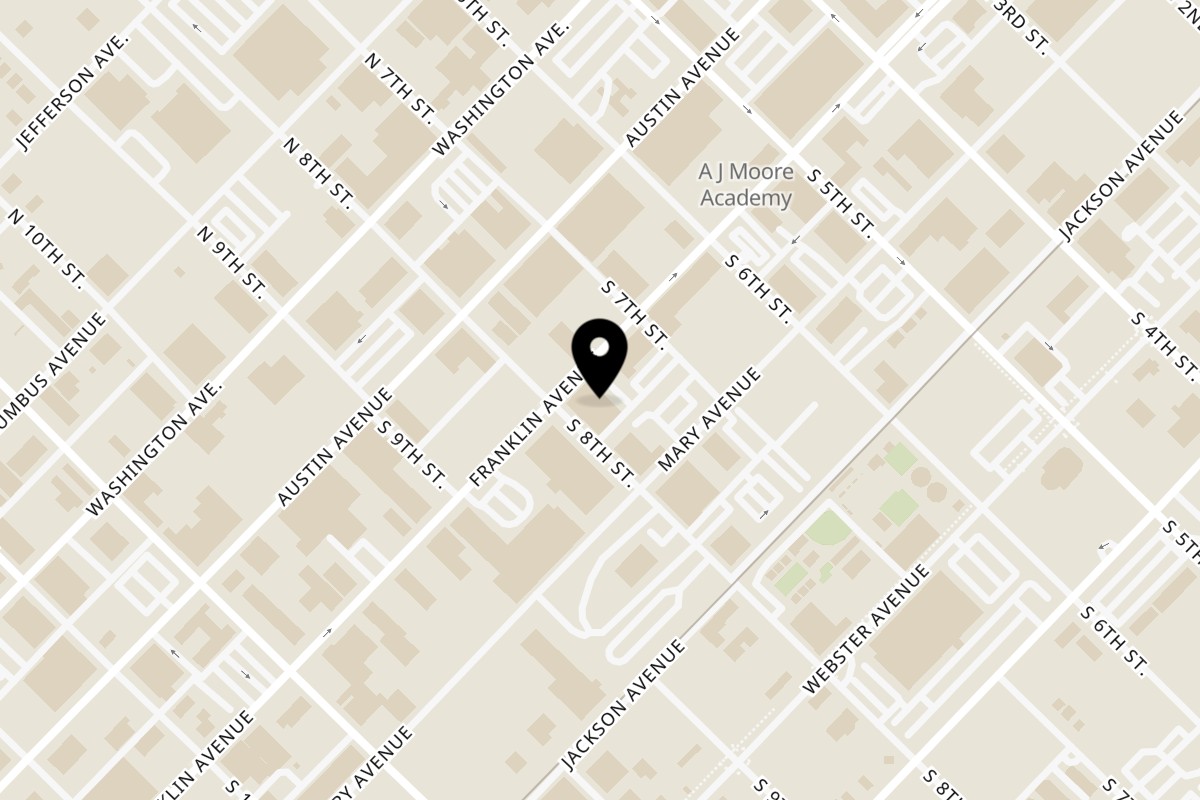 Map showing the location of King's Chicken Wings Union Hall (Off Franklin Ave) on 720 Franklin Ave in Waco